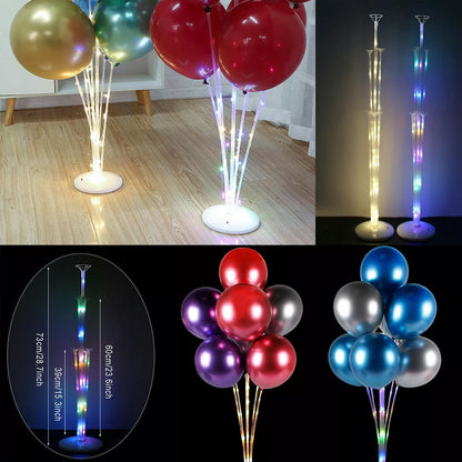4Pcs LED Light Balloon Stand Holder Kit Support Base Table Wedding Party Decor 72cm