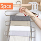 3pcs Clothes Pants Trouser Hanger Multi Layer Storage Closet Space Saver Organizer