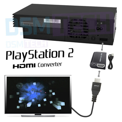 PS2 PlayStation2 To HDMI Converter, Adaptor Cable,Audio Video HD RCA AV Video