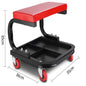 Creeper Garage Workshop Mechanic Trolley Seat Stool Swivel Wheels New UK