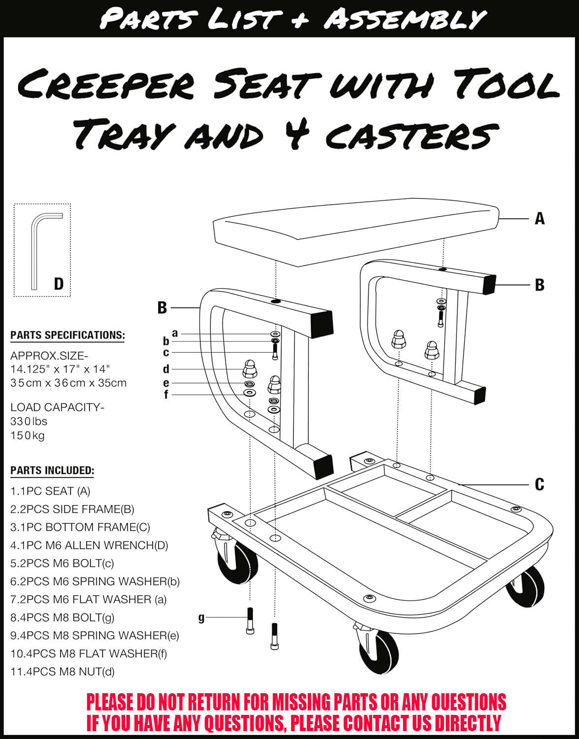 MECHANICS PADDED CREEPER TROLLEY SEAT CAR GARAGE WORK STOOL SWIVEL WHEELS CHAIR