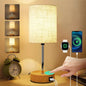 Touch Control Bedside Lamps, 3-Way Dimmable Table Lamp With USB Charging Ports