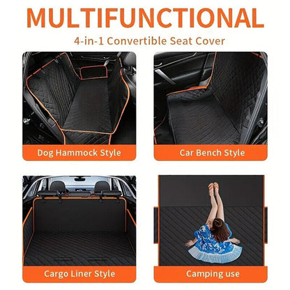 Waterproof Pet Car Seat Cover Dog Safety Protector Mat Front Back Seat Hammock H