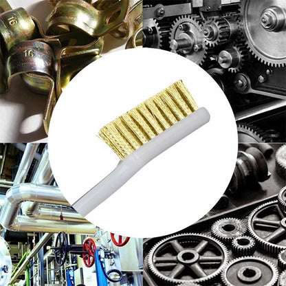 10Pieces Small Wire Brush Set Brush Steel Brass Nylon Metal Rust Paint Remover