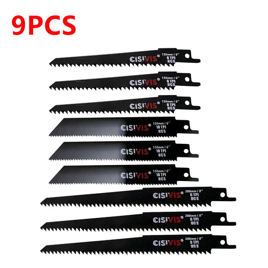 3  9PCS Reciprocating Sabre Saw Blades Set For Wood & Metal For Bosch Makita - UK