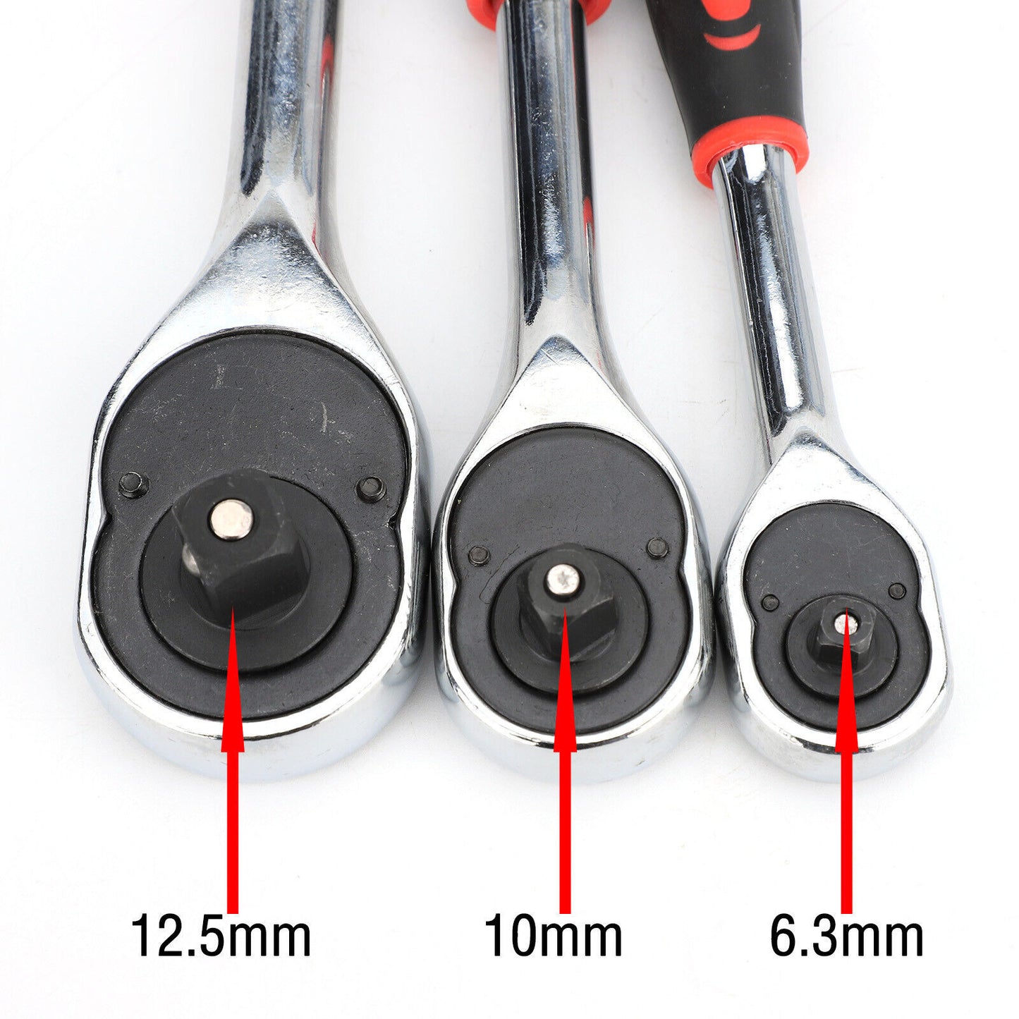 3 Piece 1-2 3-8 1-4  Ratchet Set Drive Heavy Duty Ratchet Socket UK