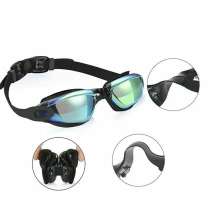 Anti Fog Swimming Goggles UV Glasses Adjustable Earbuds For Men Women Kids