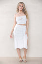 Sexy Cover-Ups Sleeveless Top Slit And Long Skirt Set