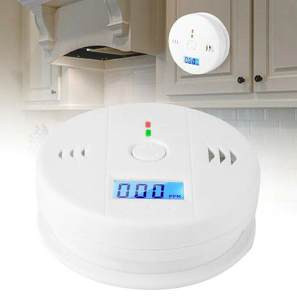 2x Carbon Gas Detector Warning Alarm Sensor LED Digital Battery Powered New 2024