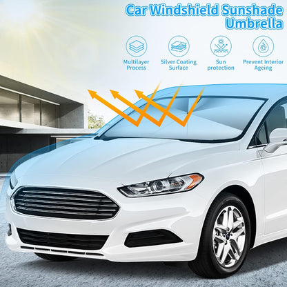 Large Windscreen Sun Shade Car Van Double Sided Aluminium UV Protect 140x70cm