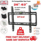 TV WALL BRACKET MOUNT SLIM FOR 26 30 32 40 42 50 63 INCH FLAT 3D LCD LED PLASMA