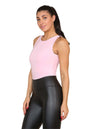 Round Neck Racer Bodysuit Double Layered