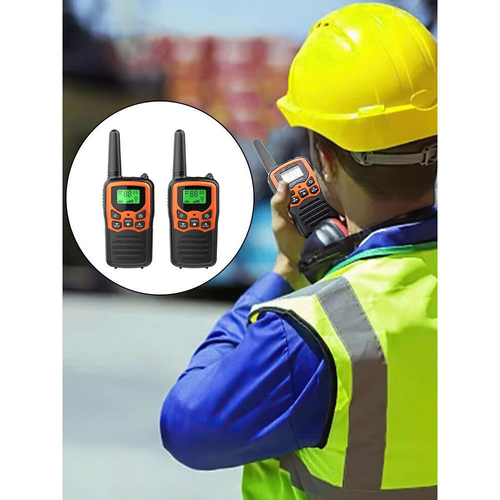 2Pcs Walkie Talkies Electronic Long Range Walky Talky 8km UHF Backlit LCD NEW