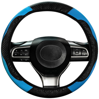 Auto Car Steering Wheel Cover Skidproof Leather Steering Wheel Case For 38cm15