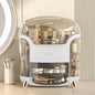 Large Cosmetic Skincare Organiser Tabletop Make-Up Storage Case 2 Drawers Box