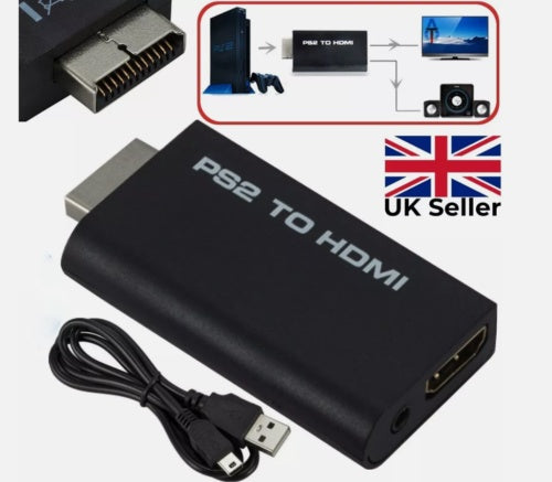 PS2 PlayStation2 To HDMI Converter, Adaptor Cable,Audio Video HD RCA AV Video