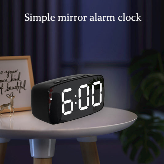 Digital Alarm Clock Mains Powered Large Night Light Bedside Alarm Non Ticking