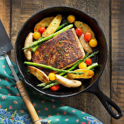 Set Of 3 Cast Iron Non Stick Skillet Griddle Cooking Pan Pre-Seasoned Frying Pan