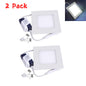 2Pack 18W LED Square Recessed Ceiling Flat Panel Down Light Ultra Slim Warm White