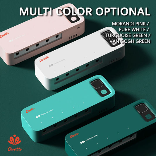 Toothbrush Sterilizer Holder With New Multi Colors, Fast Drying Professional Home Toothbrush Sterilizer Protect Your Family Oral Health Bathroom Wall-mounted Adjustable