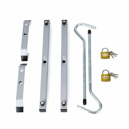 Universal Heavy Duty Ladder Roof Rack Clamp Clamps Lockable Free 2Locks Lockable