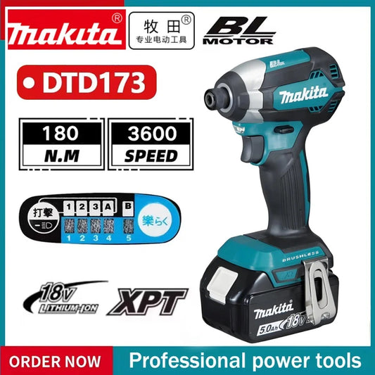 Makita DTD173 18V LXT Brushless Impact Driver Body Only 180Nm Electric Drill Machine Without Battery Charger