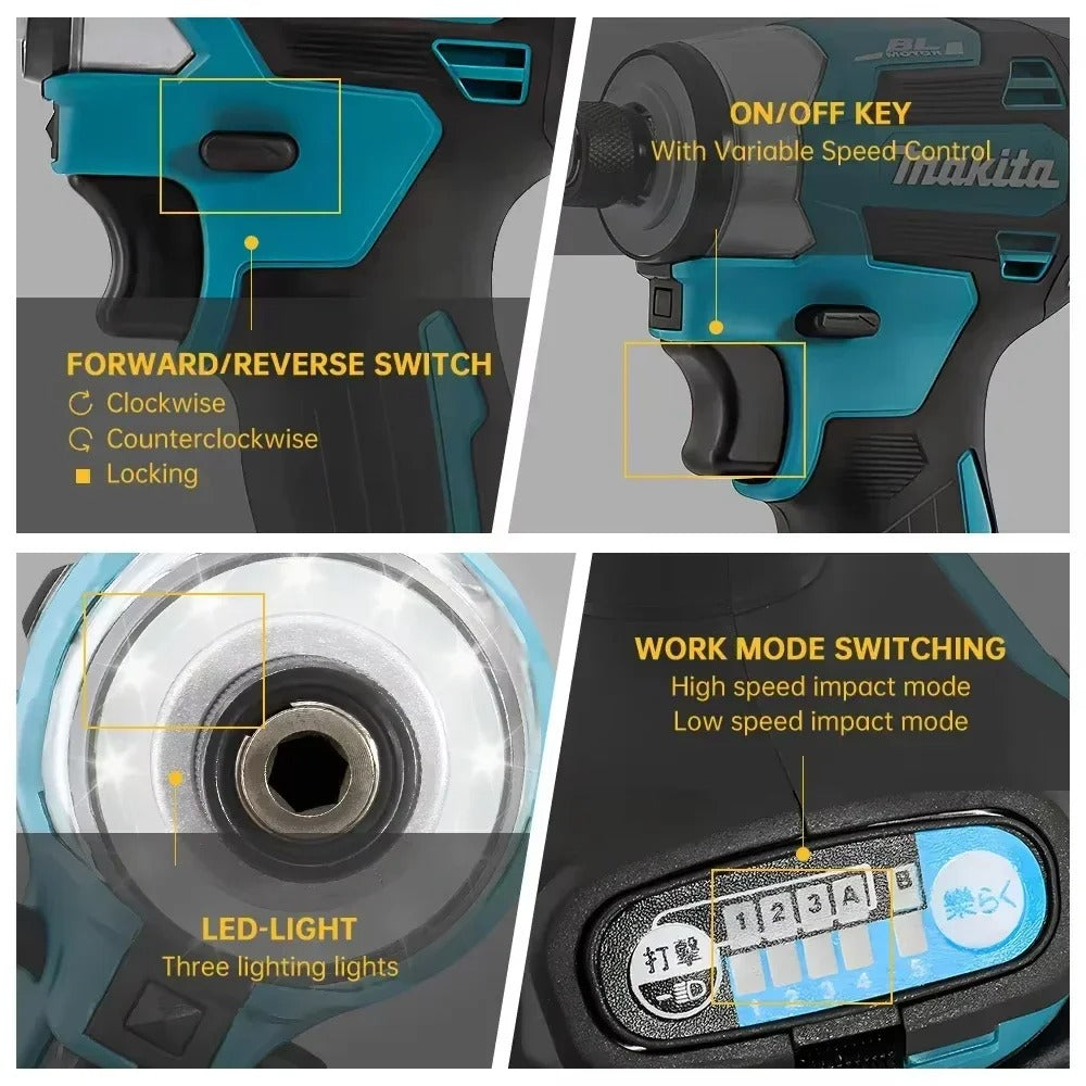 Makita DTD173 18V LXT Brushless Impact Driver Body Only 180Nm Electric Drill Machine Without Battery Charger