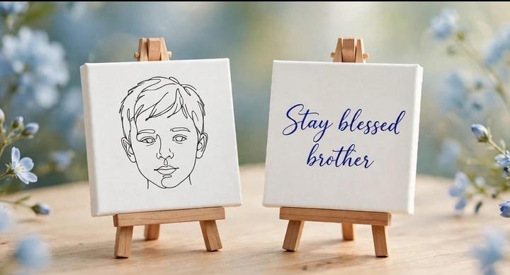 Stay Blessed Brother Mini Canvas Set with Wooden Easels – Brother Gift & Keepsake
