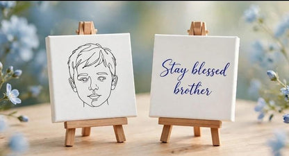 Stay Blessed Brother Mini Canvas Set with Wooden Easels – Brother Gift & Keepsake